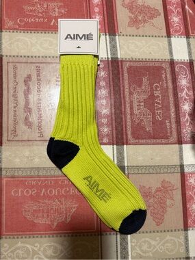 Aime Leon Dore ALD x New Balance Heavyweight Crew Sock Rainier Boot Socks "Lime"